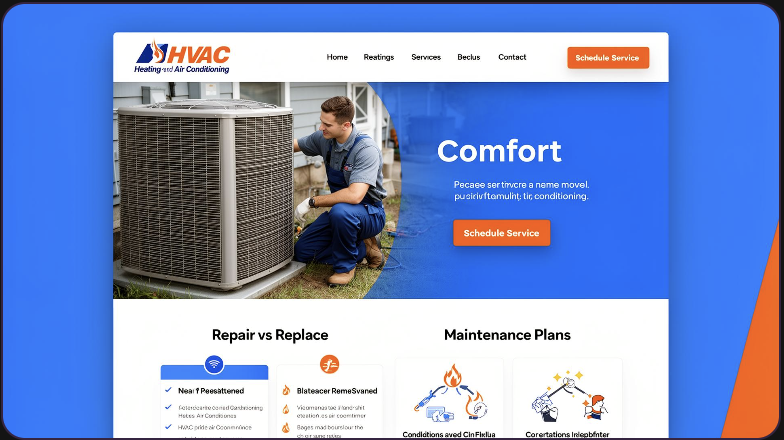 HVAC (Heating & Air) landing page example