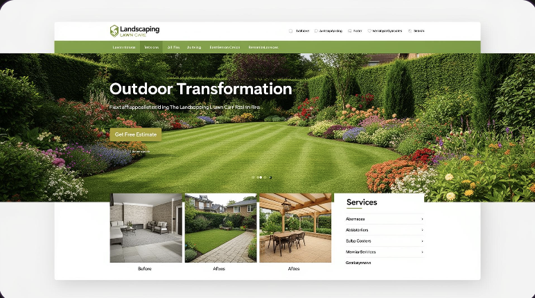 Landscaping / Lawn Care landing page example