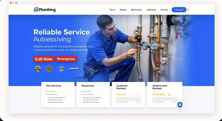 Plumber landing page example