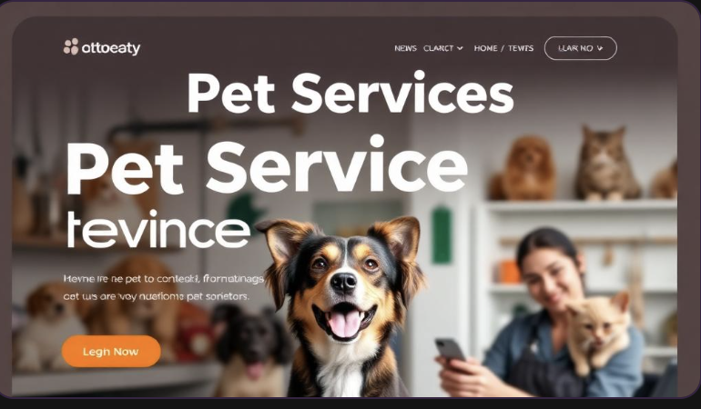 Pet Services / Grooming landing page example