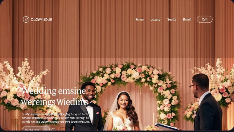 Wedding Services landing page example